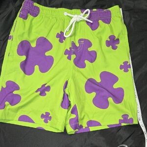 Anker Green and Purple Patterned Shorts